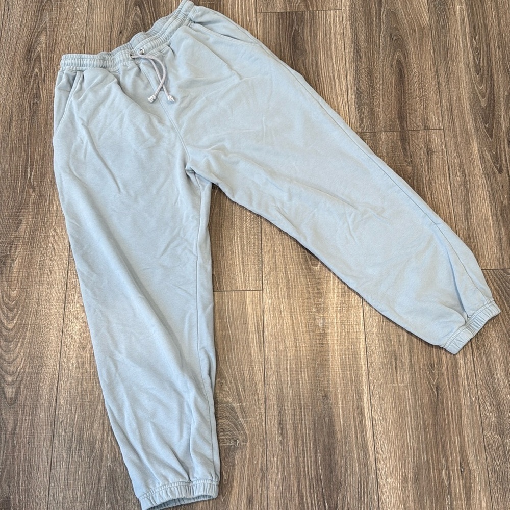 Hey Babe Womens Drawstring Joggers blue size large